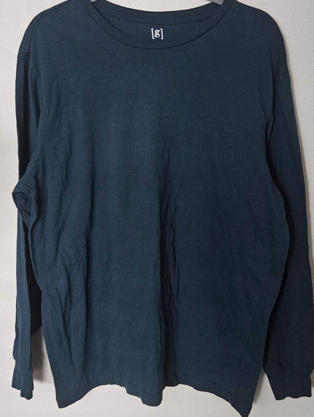 Men’s Long-Sleeve Crewneck Shirt — Deep Teal
